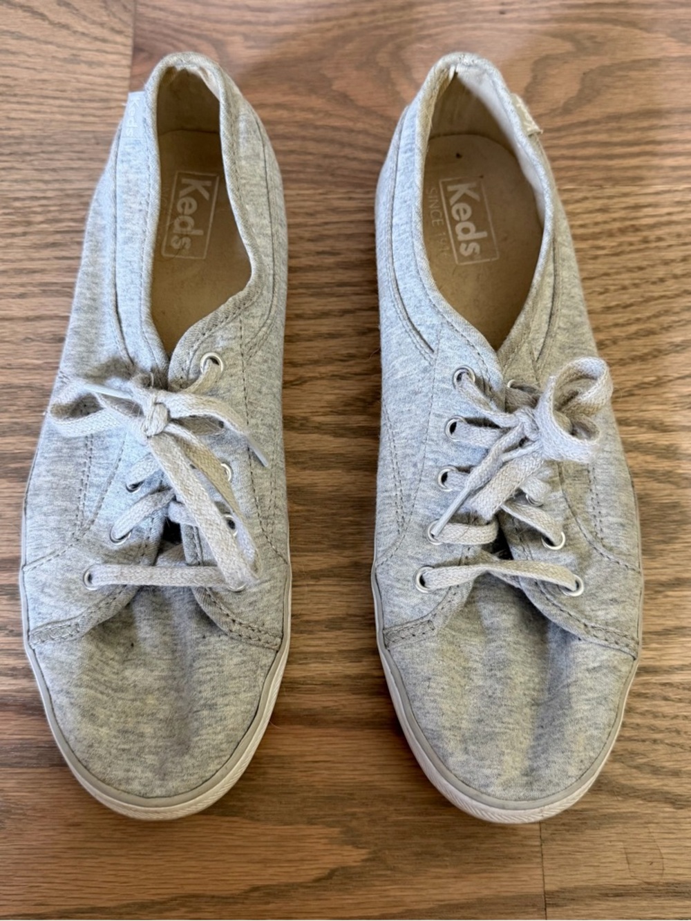Keds Light Gray Canvas Low-Top Sneakers